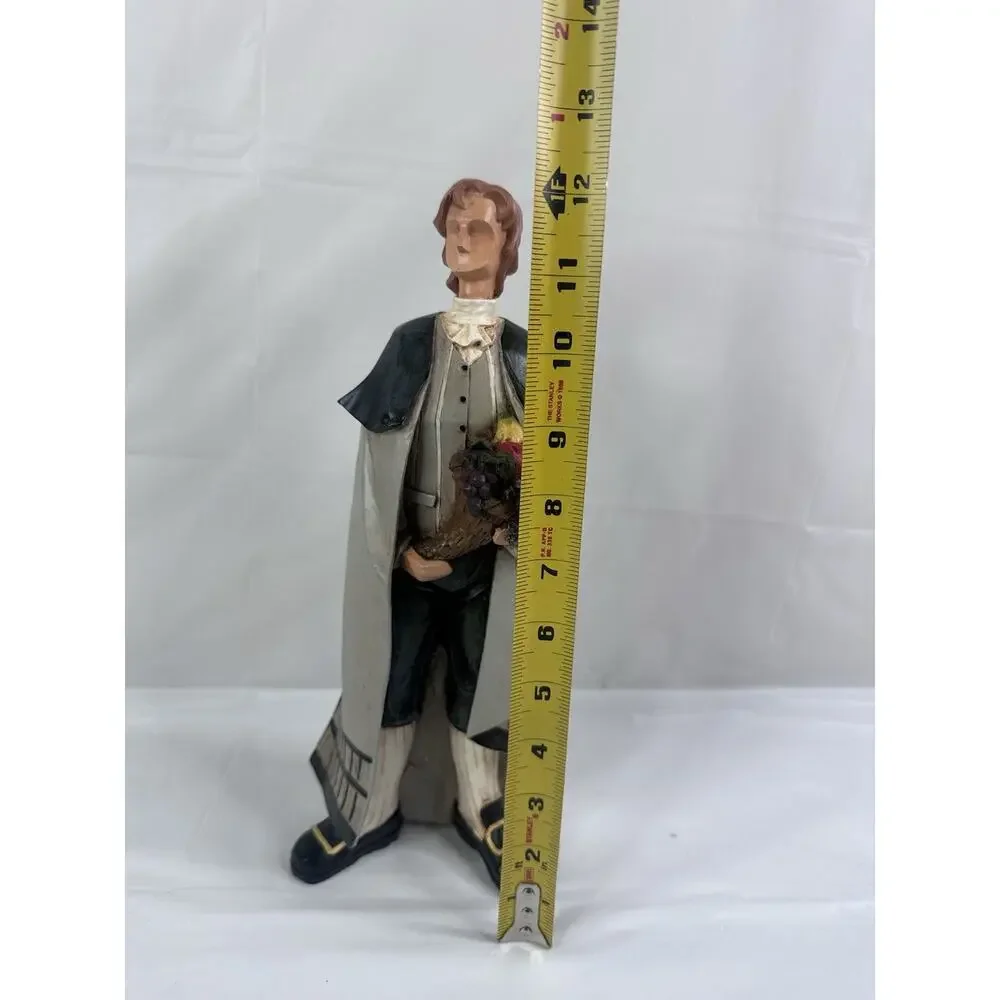 Pilgrim Figurine Folk Art Primitive Thanksgiving Fall Decor